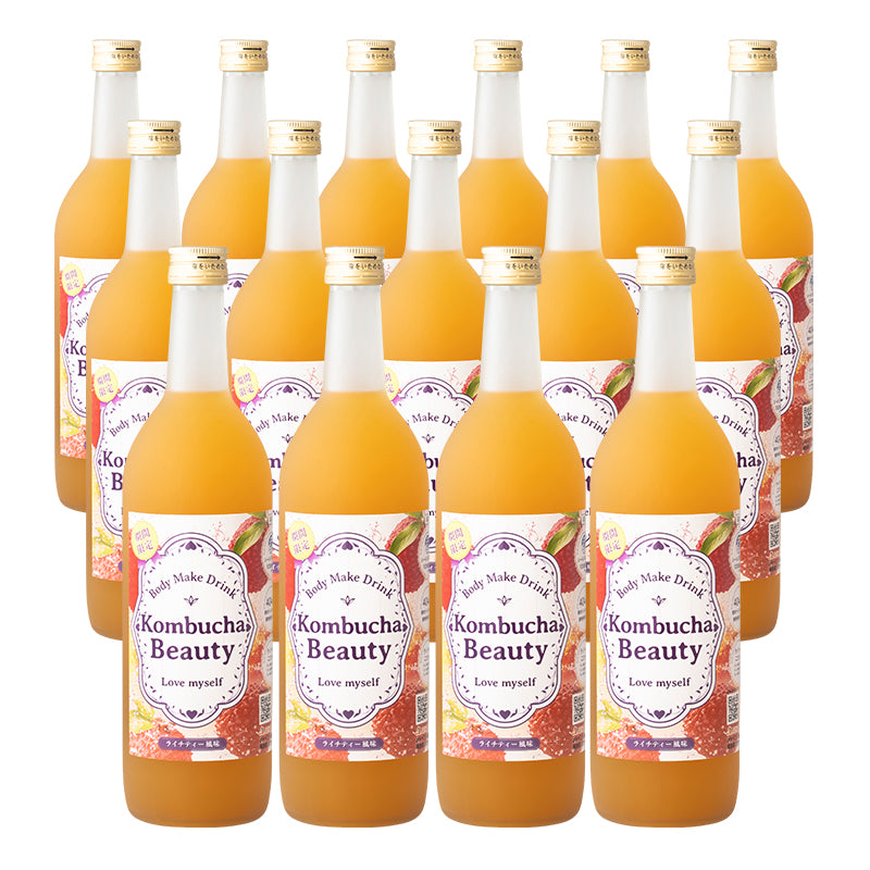 コンブチャクレンズ ドリンク コンブチャビューティー 【12本セット】ライチティー