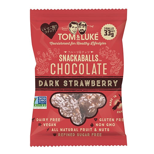 トム&ルーク フルーツ & ナッツボール ダークストロベリー 33g ×【14個セット】