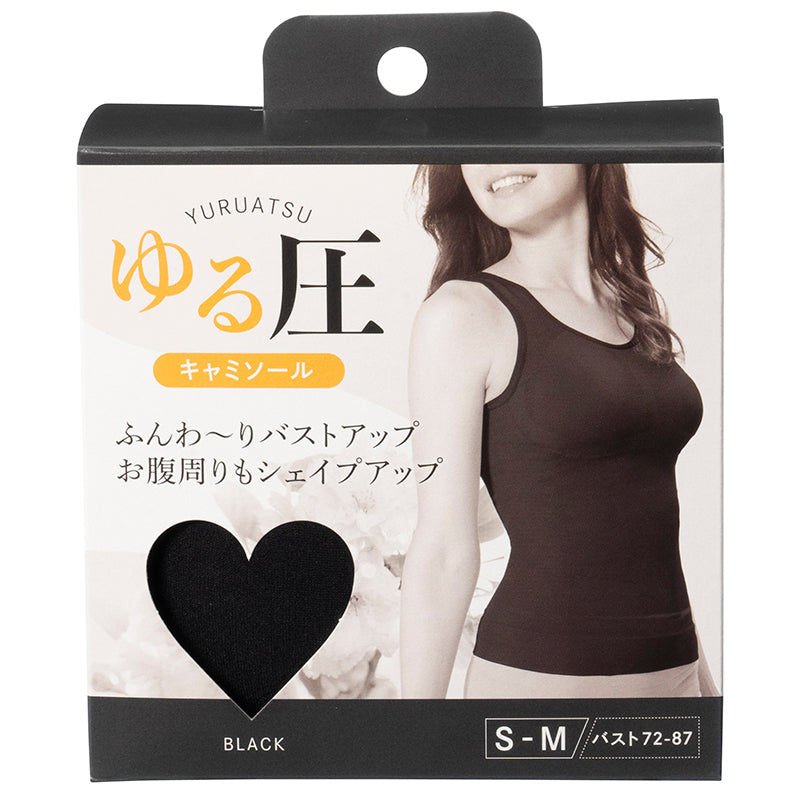 ゆる圧キャミソール ブラック S-M ×【6個セット】