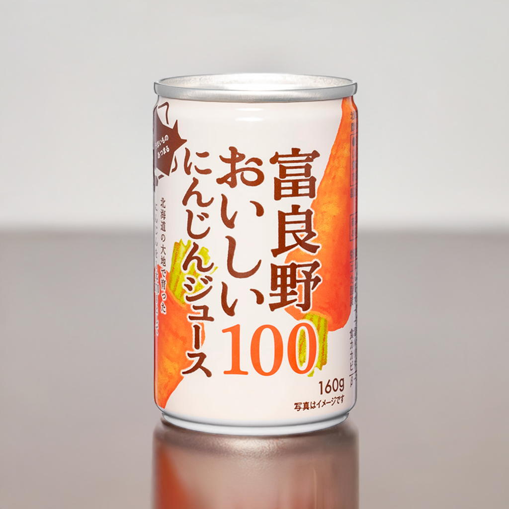 富良野おいしいにんじんジュース100 160g 【24本セット】野菜 ジュース