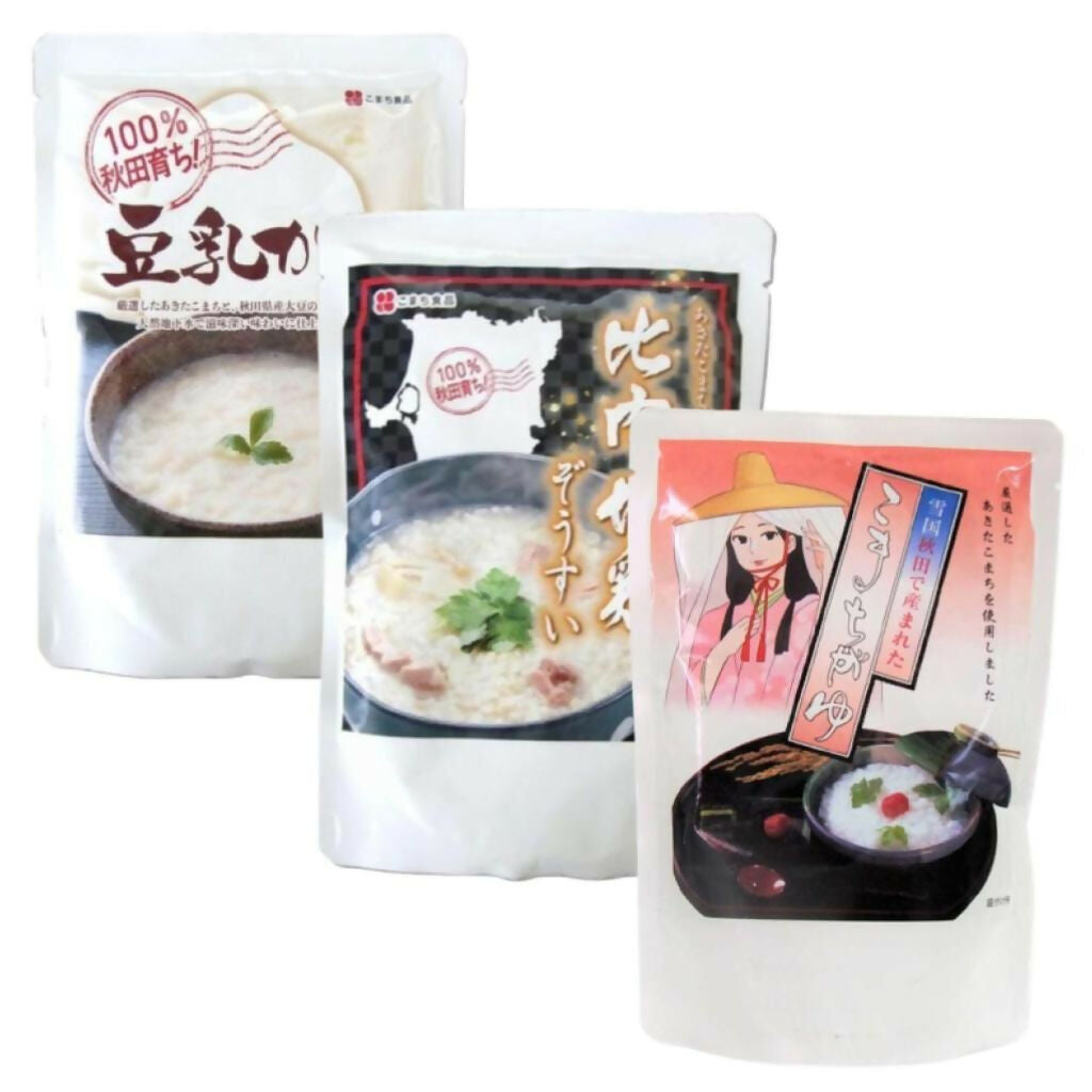 こまちがゆ・豆乳がゆ・ぞうすい３袋セット